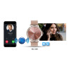 VELTORI Smartwatch VT320-1 with Gold Bracelet + Pink Silicone Strap / gold
