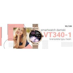 VELTORI VT340-1 Smartwatch / gold/pink