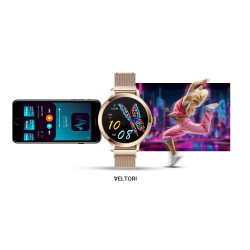 VELTORI VT340-1 Smartwatch / gold/pink