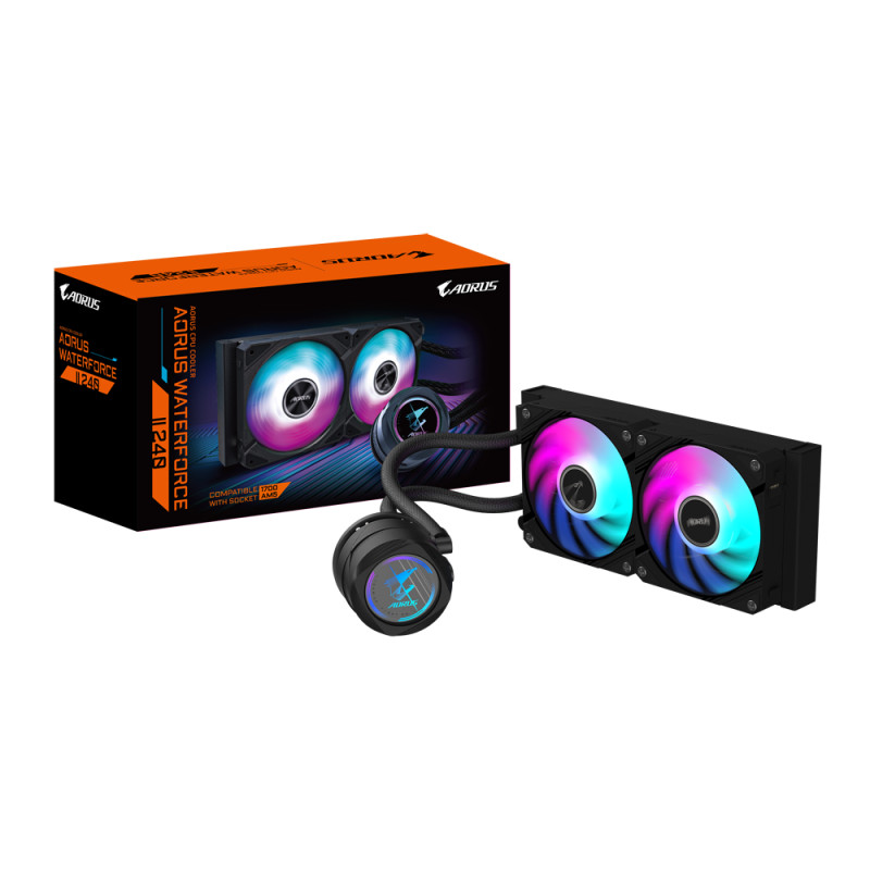 GIGABYTE AORUS WATERFORCE II 240 Processor All-in-one liquid cooler 12 cm Black
