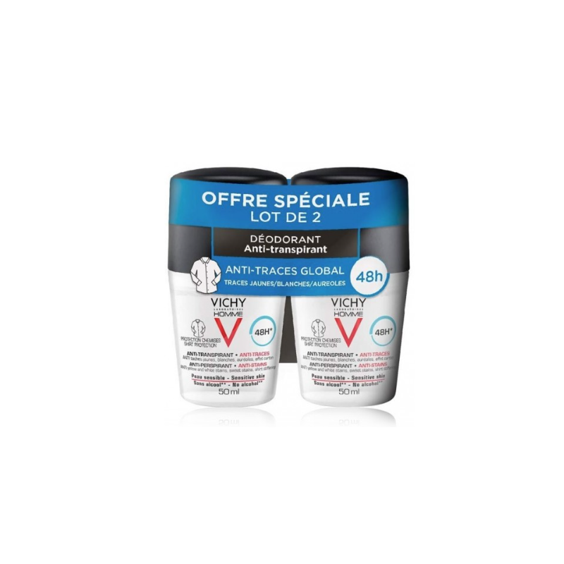 Vichy Homme 48H Anti-Perspirant 2 x 50 ml