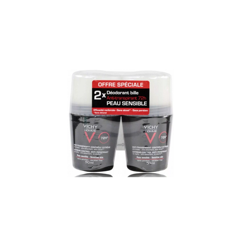 Vichy Homme 72H Anti-Perspirant 2 x 50 ml