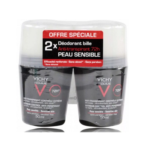 Vichy Homme 72H Anti-Perspirant 2 x 50 ml