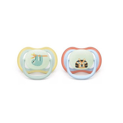 Philips Avent Ultra Air Night Baby Pacifier 0-6m 2pcs Green/Blue