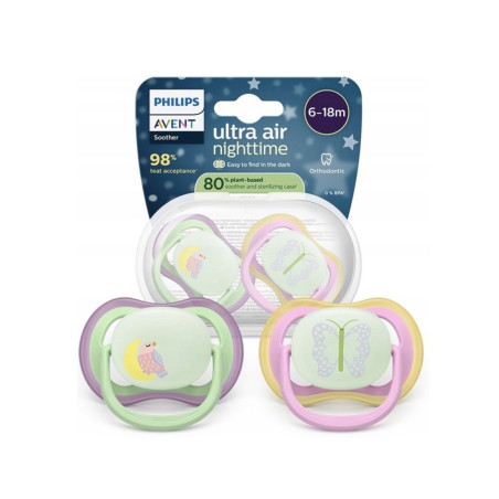 Philips Avent Ultra Air Night Baby Pacifier 6-18m 2pcs