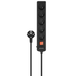 Savio LZ-18 Power Strip 5 sockets 5m