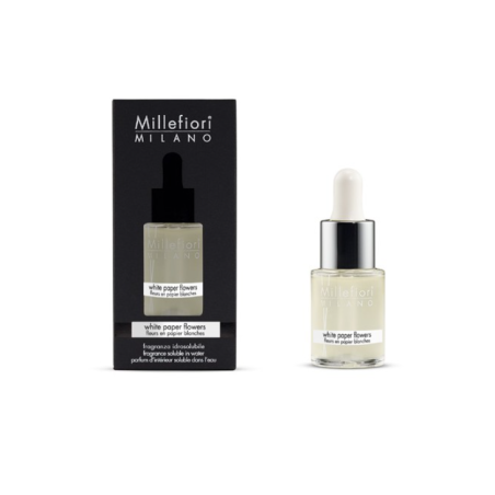 Millefiori Milano Fragrance Soluble in Water White Paper Flowers 15 ml