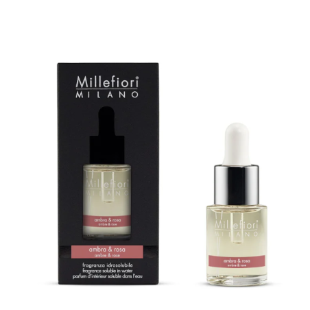 Millefiori Milano Fragrance Soluble in Water Ambra & Rosa 15 ml