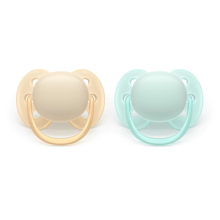 Philips Avent Ultra Soft Neutral Baby Pacifiers 0-6m 2pcs