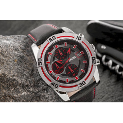 SKMEI Men’s Watch 9156SIRD / silver-red