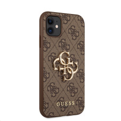 Guess PU 4G Metal Logo Case for iPhone 11 / Brown