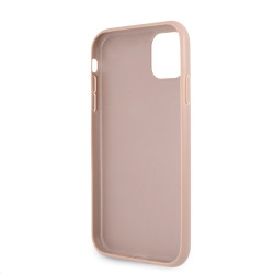 Guess PU 4G Metal Logo Case for iPhone 11 Pink