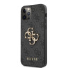 Guess PU 4G Metal Logo Case for iPhone 12/12 Pro / Grey