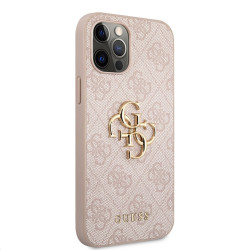 Guess PU 4G Metal Logo Case for iPhone 12/12 Pro / Pink