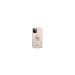 Guess PU 4G Metal Logo Case for iPhone 12/12 Pro / Pink