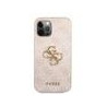Guess PU 4G Metal Logo Case for iPhone 12/12 Pro / Pink
