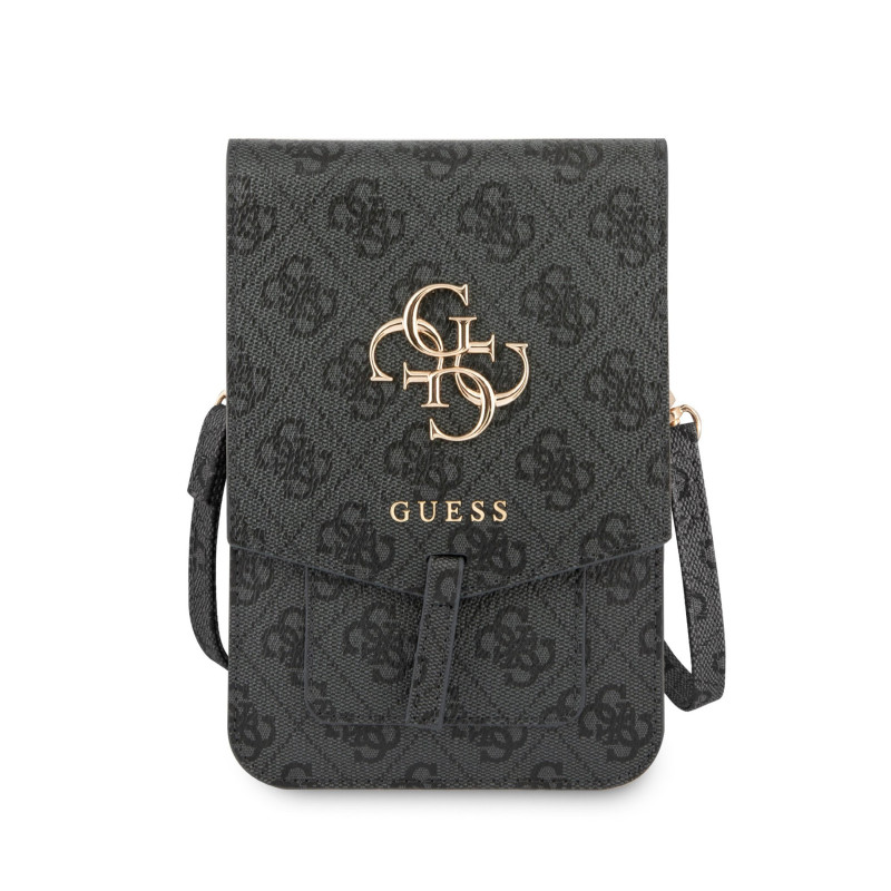 Guess PU 4G Metal Logo Phone Bag grey