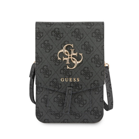 Guess PU 4G Metal Logo Phone Bag grey
