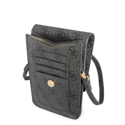 Guess PU 4G Metal Logo Phone Bag grey