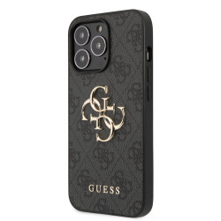 Guess PU 4G Metal Logo Case for iPhone 13 Pro Max / Grey