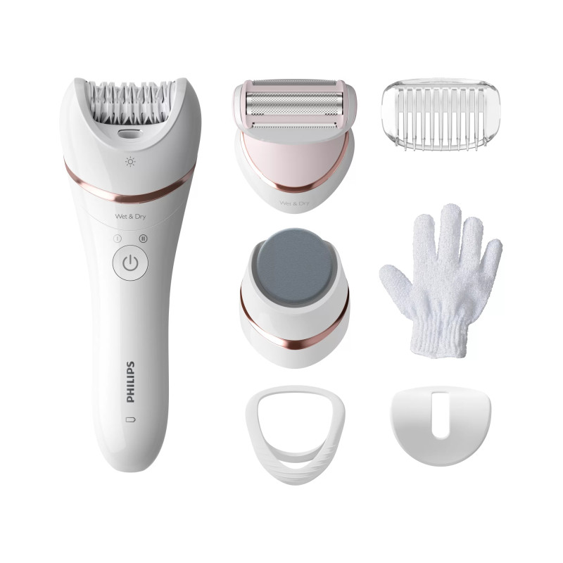 Philips 8000 series BRE730/10 epiliatorius 32 pincetai Rožinė, Balta