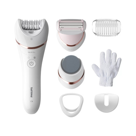 Philips 8000 series BRE730/10 epiliatorius 32 pincetai Rožinė, Balta