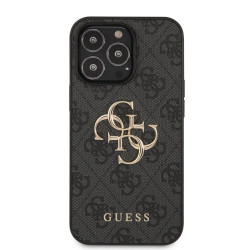 Guess PU 4G Metal Logo Case for iPhone 13 Pro Max / Grey