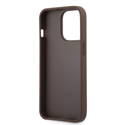 Guess PU 4G Metal Logo Case for iPhone 13 Pro / Brown