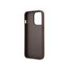 Guess PU 4G Metal Logo Case for iPhone 13 Pro Max / Brown