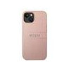 Guess PU Leather Saffiano Case for iPhone 14 Plus / Pink