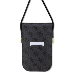 Guess PU 4G Metal Logo Script Phone Bag / Black