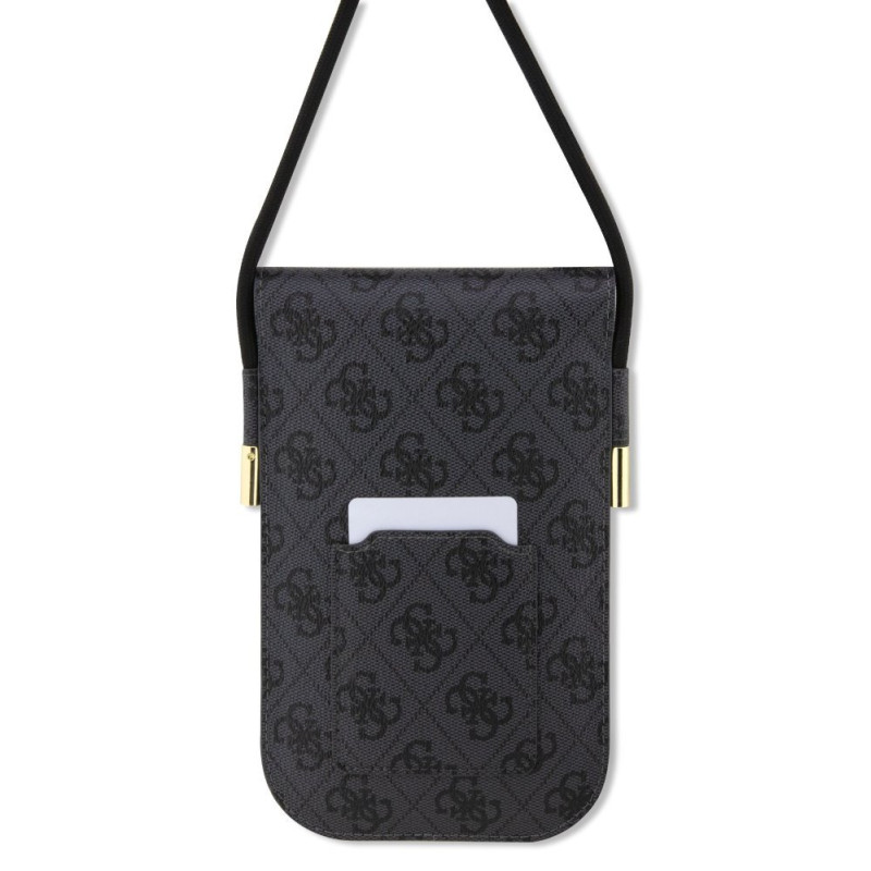 Guess PU 4G Metal Logo Script Phone Bag / Black