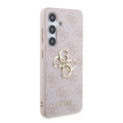 Guess PU 4G Metal Logo Case for Samsung Galaxy S24 / Pink