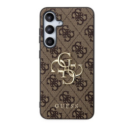 Guess PU 4G Metal Logo Case for Samsung Galaxy S24 / Brown
