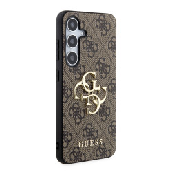 Guess PU 4G Metal Logo Case for Samsung Galaxy S24 / Brown