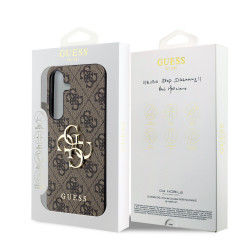 Guess PU 4G Metal Logo Case for Samsung Galaxy S24 / Brown