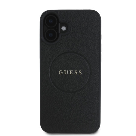 Guess PU Grained Classic Logo MagSafe Case for iPhone 16 / Black