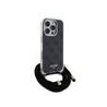 Guess IML 4G Printed Crossbody Strap Case for iPhone 16 Pro / Black