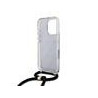 Guess IML 4G Printed Crossbody Strap Case for iPhone 16 Pro / Black