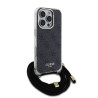 Guess IML 4G Printed Crossbody Strap Case for iPhone 16 Pro Max / Black
