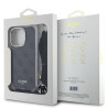 Guess IML 4G Printed Crossbody Strap Case for iPhone 16 Pro Max / Black
