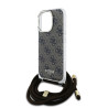 Guess IML 4G Printed Crossbody Strap Case for iPhone 16 Pro / Brown