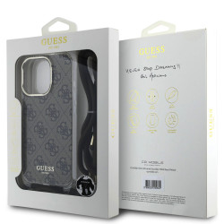 Guess IML 4G Printed Crossbody Strap Case for iPhone 16 Pro / Brown