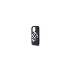 Guess PU Leather 4G Big Love Logo MagSafe Case for iPhone 16 Pro / Black