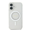 Guess IML Rhinestones Ring MagSafe Case for iPhone 16 / White