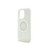 Guess IML Rhinestones Ring MagSafe Case for iPhone 16 Pro / White