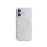 Guess IML Glitter Ring MagSafe Case for iPhone 16 Plus / Transparent