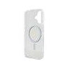 Guess IML Glitter Ring MagSafe Case for iPhone 16 Plus / Transparent
