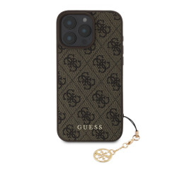 Guess 4G Charm Case for iPhone 16 Pro Max Tone on Tone / Brown