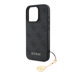 Guess 4G Charm Case for iPhone 16 Pro Max Tone on Tone / Grey